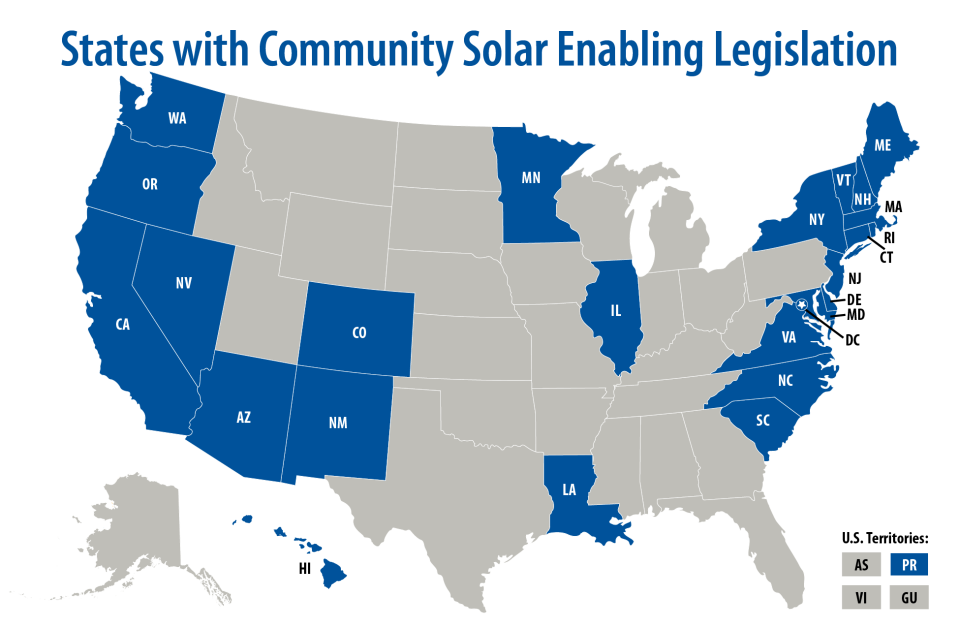 States with Community Solar Enabling Legislation